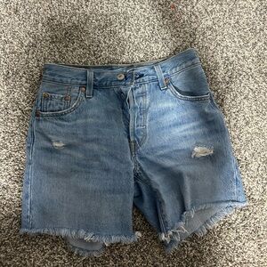 Levi's Light Blue 501 Denim Shorts